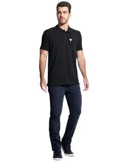 Polo Guess Masculina Piquet Tag Logo Preta