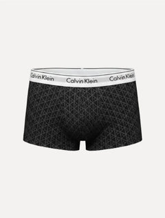 Cueca Calvin Klein Low Rise Trunk Modern Full Logo CK Preta