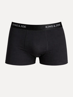 Cueca King & Joe Boxer Lisa Black Waist Logo Preta Pack 2UN