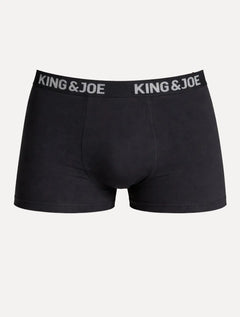 Cueca King & Joe Boxer Lisa Logo Preta Pack 2UN