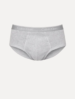 Cuecas Calvin Klein Brief Cotton Print Cinza Mescla Pack 2UN
