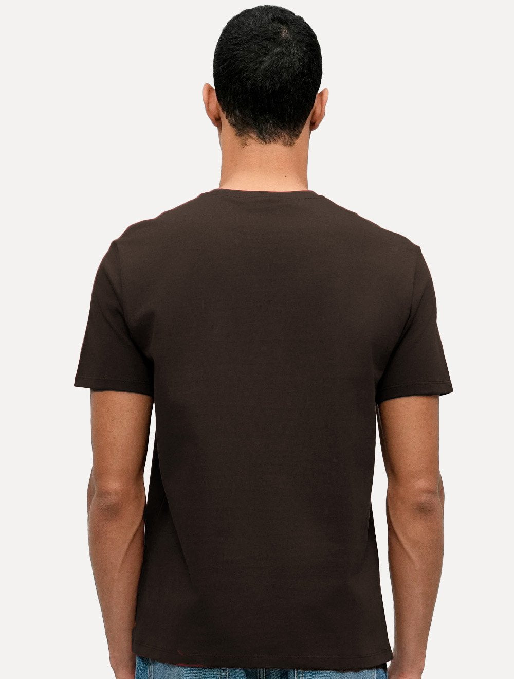 Camiseta Calvin Klein Jeans Masculina Botonê Marrom