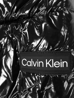 Jaqueta Calvin Klein Masculina Hoodie Matelassê Arm Logo Preta