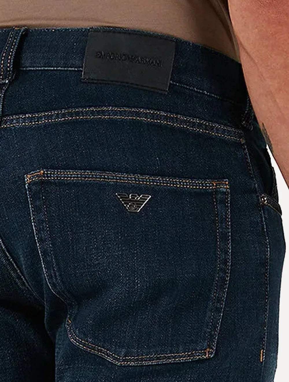 Calça Jeans Empório Armani Masculina J45 Regular Fit Azul Escuro