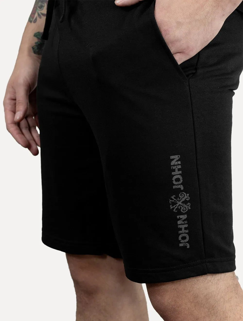 Bermuda John John Masculina Moletom Gray New Basic Preta