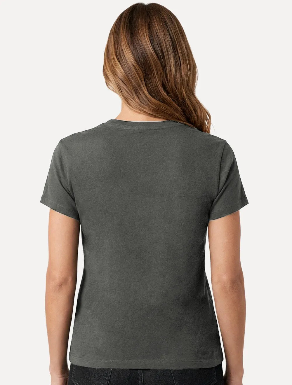 Camiseta Guess Feminina Silk Gold Logo Simple Grafite