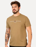 Camiseta Tommy Hilfiger Masculina Light Core Logo Tee Cáqui