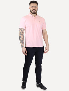 Polo Tommy Hilfiger Masculina Piquet Regular Placket Rosa