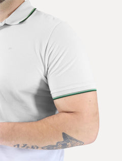Polo Ellus Masculina Piquet Classic Easa Friso Green Cinza