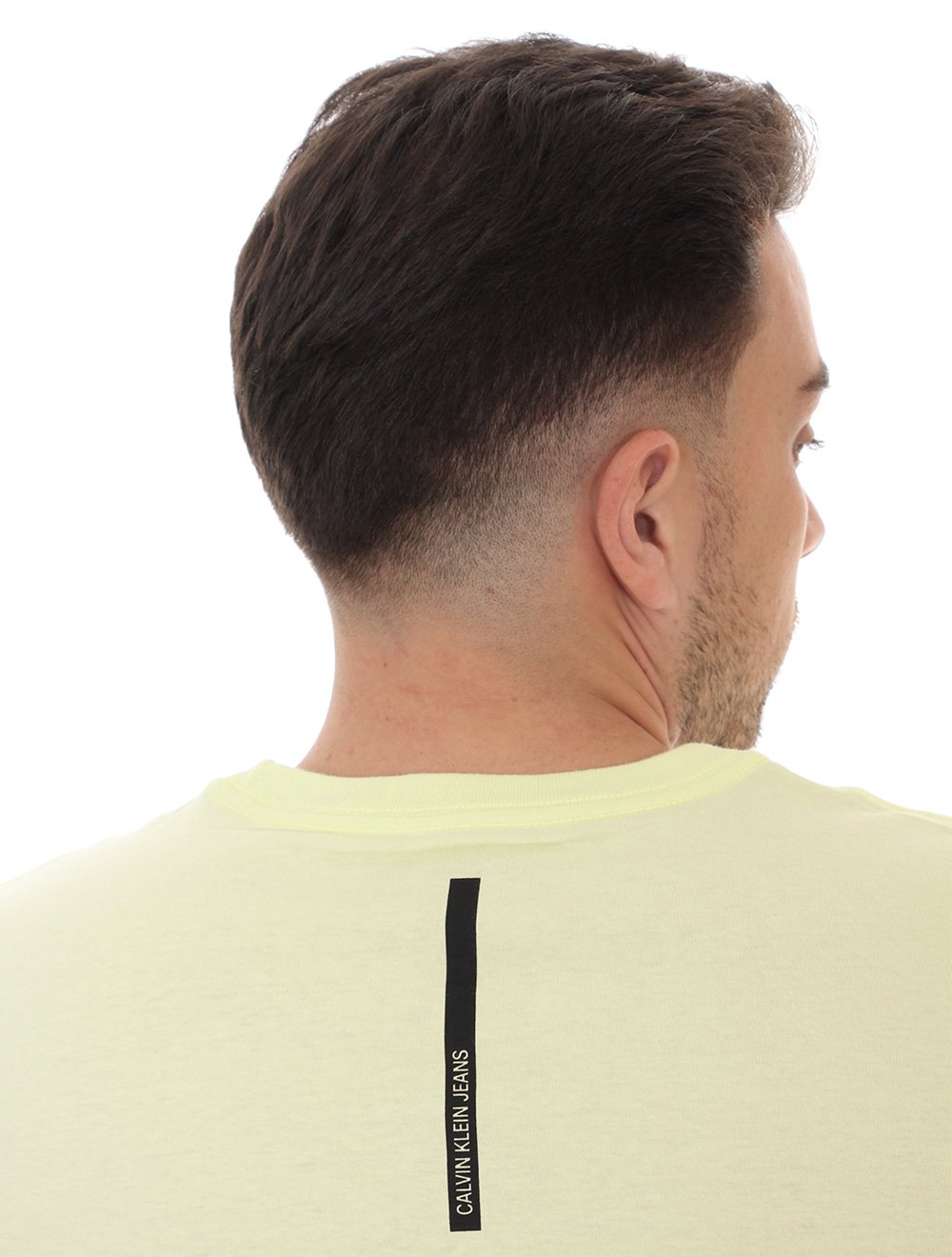 Camiseta Calvin Klein Masculina Tropical Block Amarela