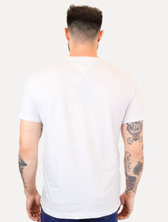 Camiseta Tommy Hilfiger Masculina Inverse Climate Tee Logo Branco