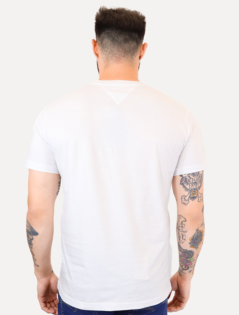 Camiseta Tommy Hilfiger Masculina Inverse Climate Tee Logo Branco
