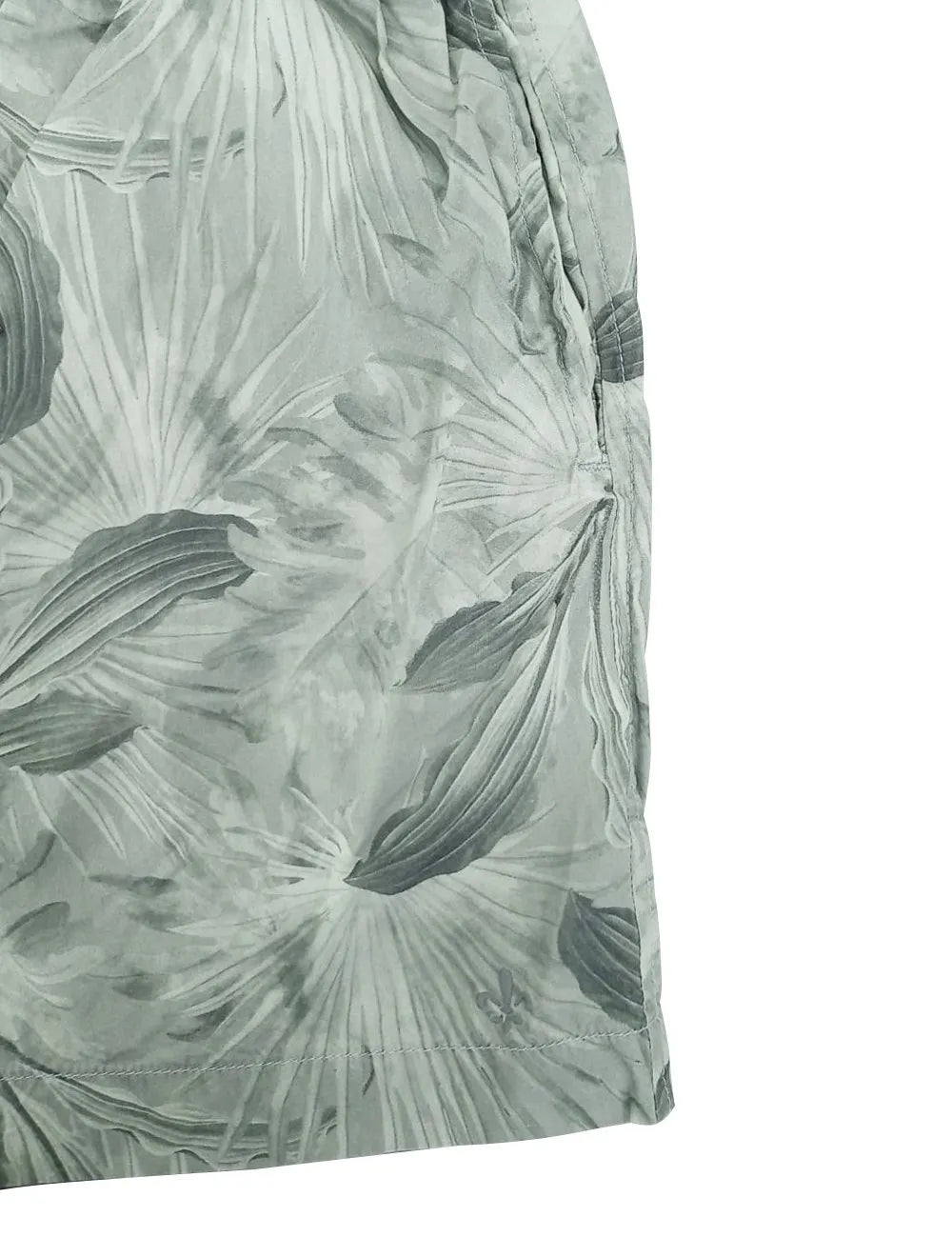 Short Dudalina Masculino D'Água Floral Cinza Claro
