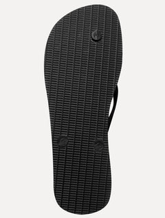 Chinelo Tommy Hilfiger Silk Flag Black & White Logo Beach Rubber Preto