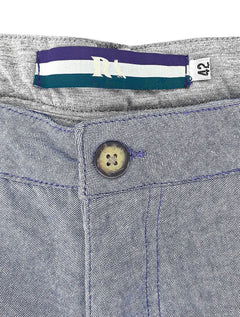 Bermuda Reserva Masculina Oxford Forro Meia Malha Marinho Mescla