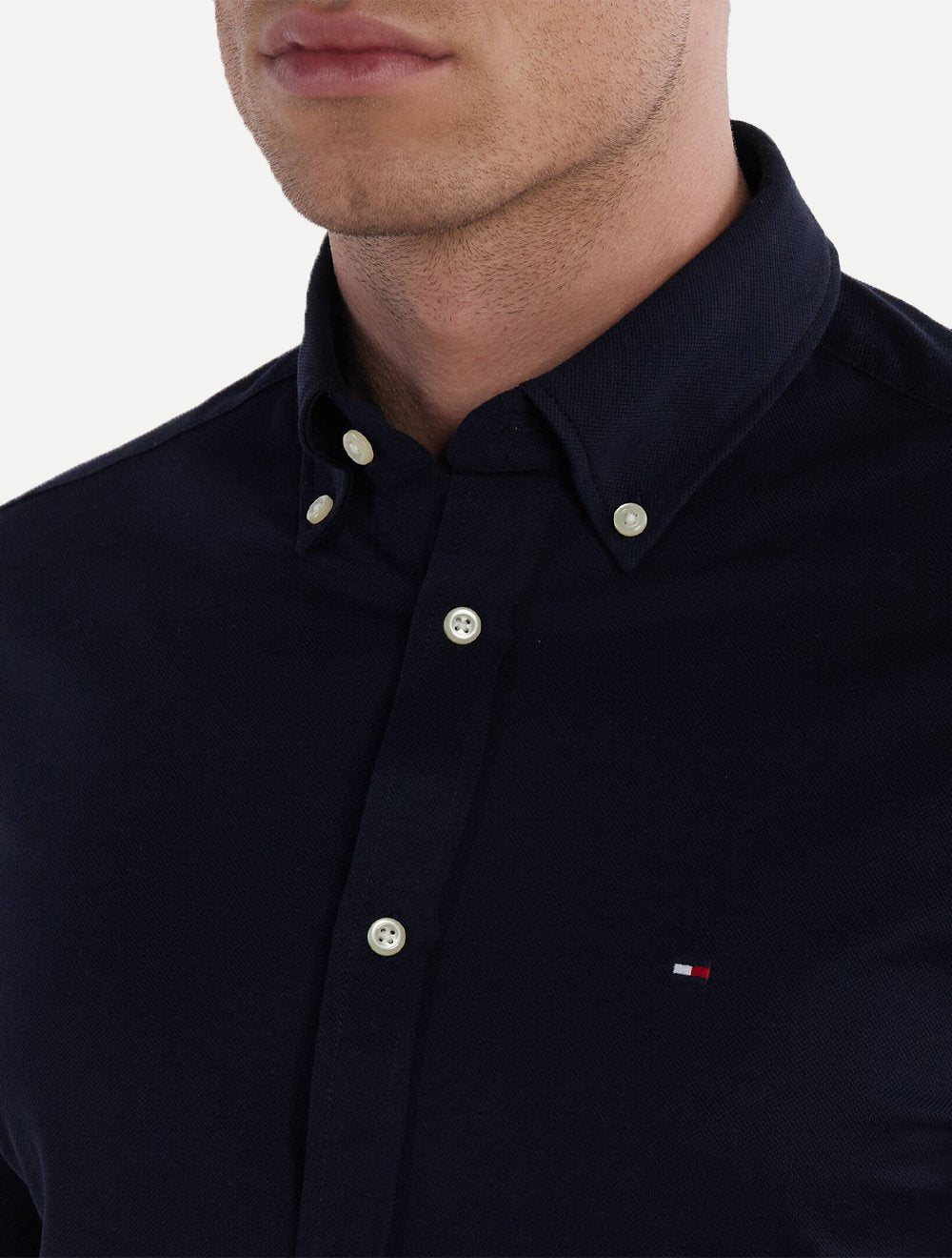 Kit Camisas Masculinas Tommy Hilfiger | Regular Core Oxford Azul Marinho/Branca 2UN