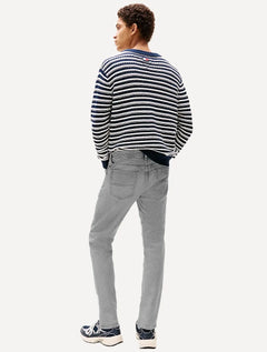 Calça Tommy Jeans Masculina Slim Austin Stone Cinza Escuro