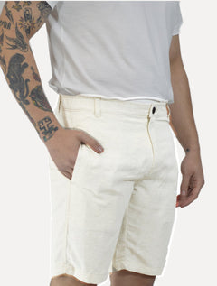 Bermuda Aramis Masculina Chino Linho Out 4 Pockets Areia