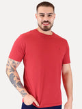 Camiseta Aramis Masculina Basic Lisa Dark Logo Vermelha