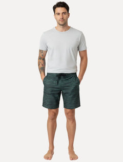 Bermuda Calvin Klein Swimwear D'Água Masculina Green Lines Preta