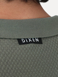 Polo Dixen Masculina Tricot Manga Curta Verde