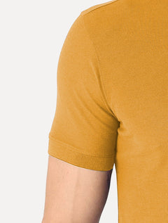 Polo Dudalina Masculina Piquet Essential Color Amarelo Escuro