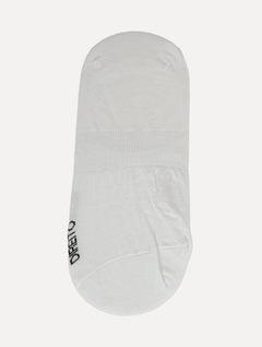 Meia Reserva Masculina Invisível Pica-Pau Bordado Branca