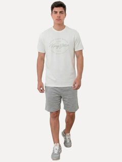 Camiseta King & Joe Masculina Signature Circle Estd 2013 Off White