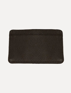 Carteira Calvin Klein Jeans Porta Cartão Couro Floater Vertical Logo Marrom Café