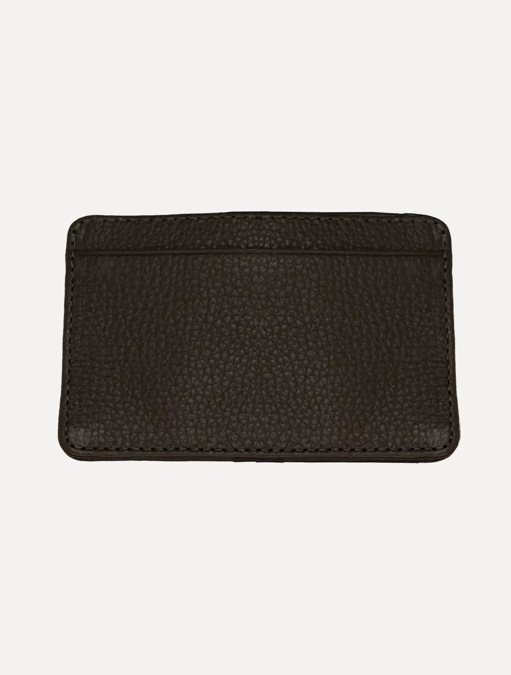 Carteira Calvin Klein Jeans Porta Cartão Couro Floater Vertical Logo Marrom Café