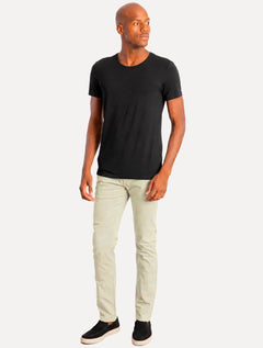 Calça Sergio K Masculina Chino Sarja Elastano Cáqui Claro