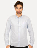 Camisa Tommy Jeans Masculina Regular Classic Oxford Pocket Azul Claro