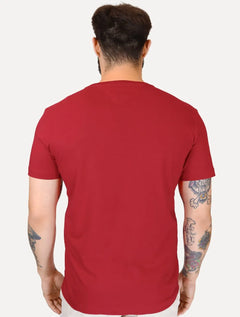 Camiseta Tommy Hilfiger Masculina Essential Cotton Vermelho Escuro