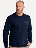 Blusão King & Joe Masculino Moletom Crewneck Logo Peito Azul Marinho
