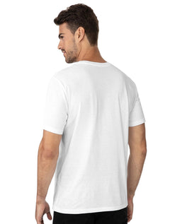 Camiseta Guess Masculina Logo Vazado Duplo Branca