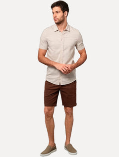 Bermuda Calvin Klein Jeans Masculina Chino Color Marrom