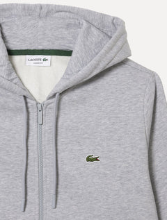 Moletom Lacoste Masculino Hoodie Classic Full-zip Cinza Mescla