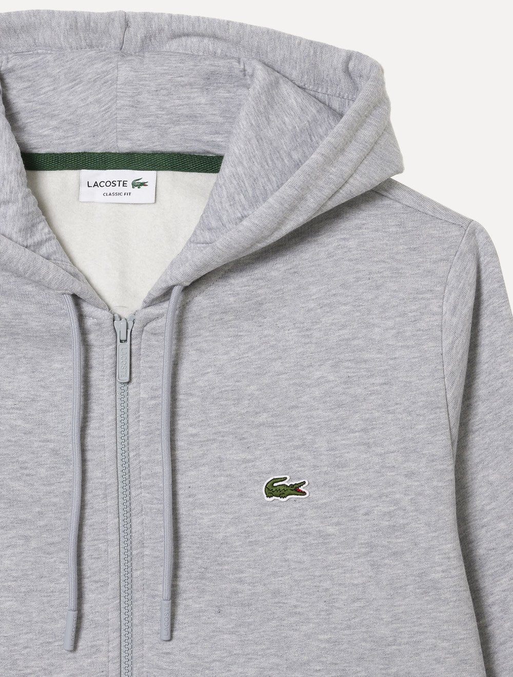 Moletom Lacoste Masculino Hoodie Classic Full-zip Cinza Mescla