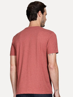Camiseta Aramis Masculina Basic Lisa Mono Logo Vermelha Mescla