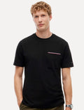 Camiseta Tommy Hilfiger Masculina Regular Piquet Pocket Preto