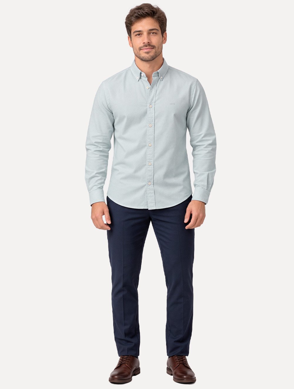 Camisa Levis Masculina Relaxed Oxford Authentic Button Up Azul Claro