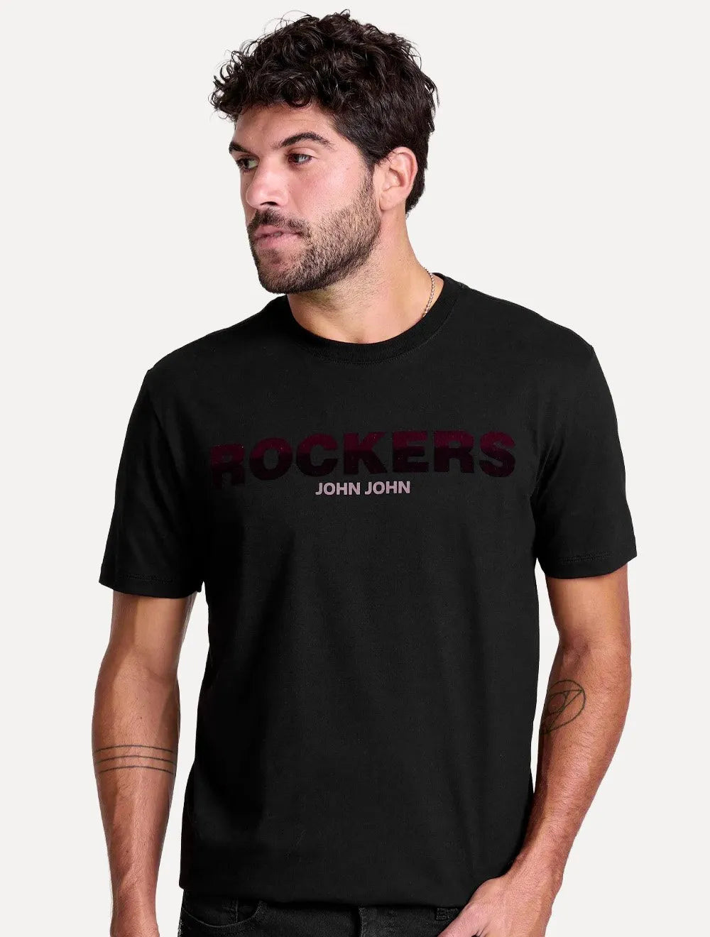 Camiseta John John Masculina Regular Fit Rockers Preto