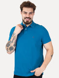 Polo Tommy Hilfiger Masculina Regular Piquet 1985 Vibrant Azul Royal