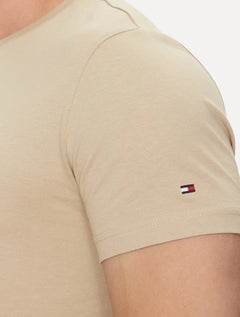 Camiseta Tommy Hilfiger Masculina Center Stack Cáqui