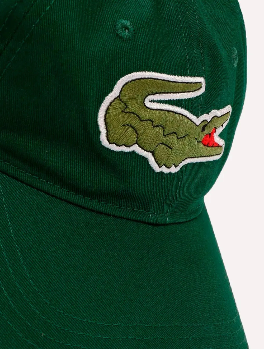 Boné Lacoste Gabardine Big Croco Verde
