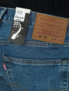 Calça Levis Jeans Masculina 501 Slim Taper Azul Médio