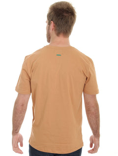 Camiseta Forum Masculina New Box Court Print Cáqui