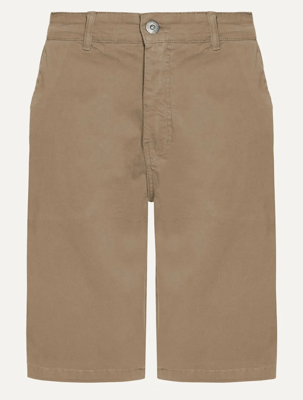 Bermuda Ellus Masculina Sarja Slim Color Twill Power Cáqui