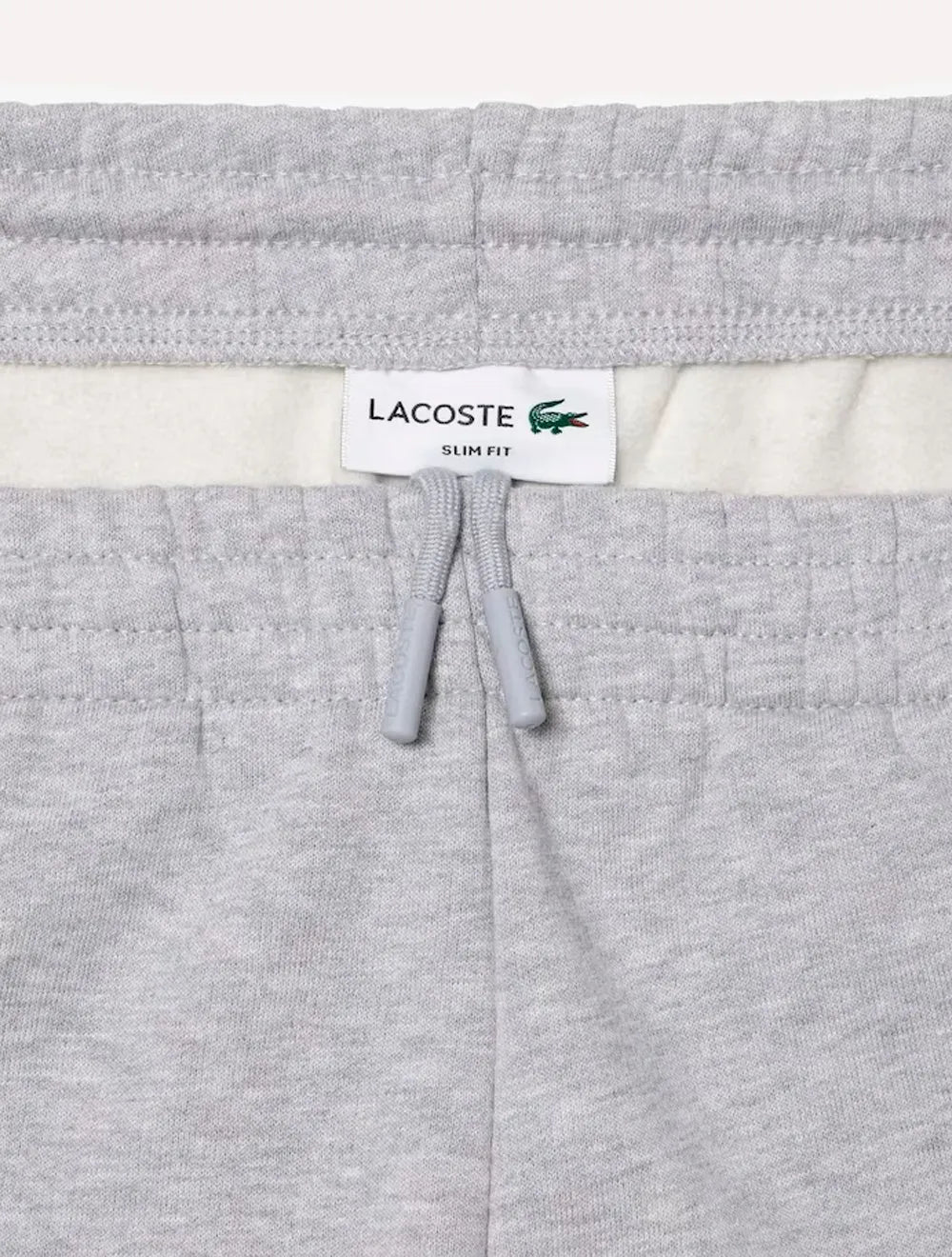 Calça Lacoste Masculina Slim Moletom Jogger Croco Cinza Mescla