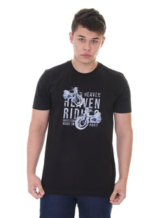 Camiseta John John Masculina Regular Moto Heaven Riders Preta